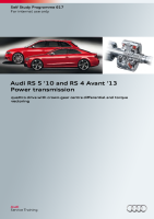 SSP 617 Audi RS 5 2010 and RS 4 Avant 2013 Power transmission 